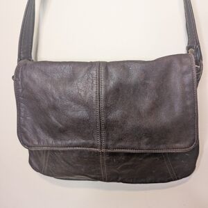Vintage Victoria Leather Co Brown Leather Crossbody Messenger Bag – Made in USA